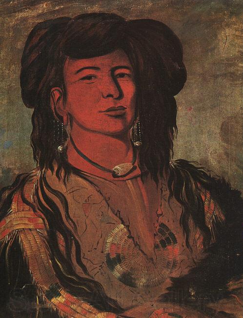George Catlin The Dakota Chief : One Horn Norge oil painting art